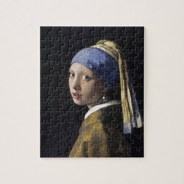 Quebra-cabeça Rapariga com pérolas a ouvir por Johannes Vermeer (Vertical)