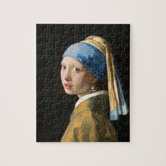 Quebra-cabeça Rapariga com pérolas a ouvir por Johannes Vermeer (Vertical)