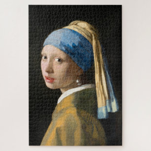 Quebra-cabeça Rapariga com pérolas a ouvir por Johannes Vermeer