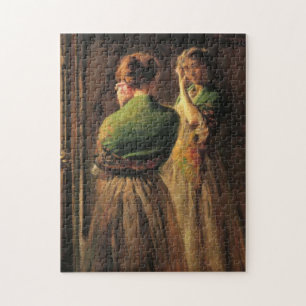 Quebra-cabeça Rapariga com um Saco Verde (por Joseph DeCamp)