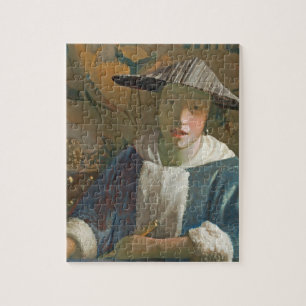 Quebra-cabeça Rapariga com uma flauta, c.1665-70