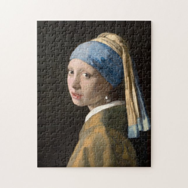 Quebra-cabeça Rapariga de Johannes Vermeer com pérolas (Vertical)