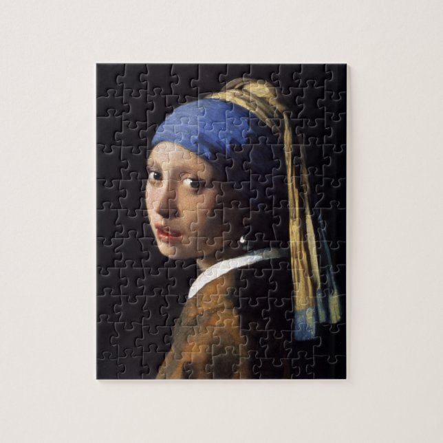 Quebra-cabeça Rapariga de Johannes Vermeer com pérolas (Vertical)