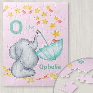 Quebra-cabeça Raparigas de elefantes de elefante personalizadas