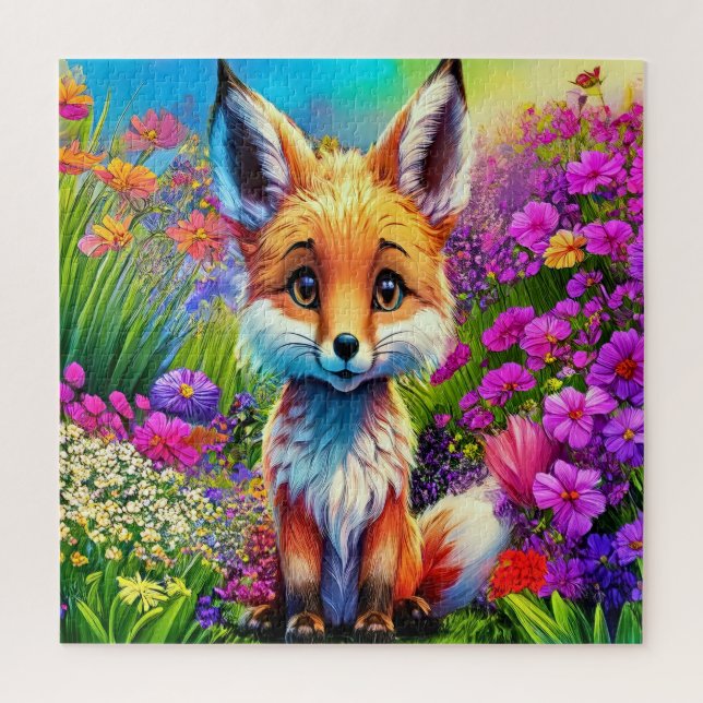 Quebra-cabeça Raposa Colorida (Vertical)