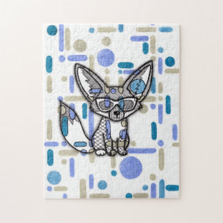 Quebra-cabeça Raposa Fennec Legal com Óculos de Sol Jig Geométri