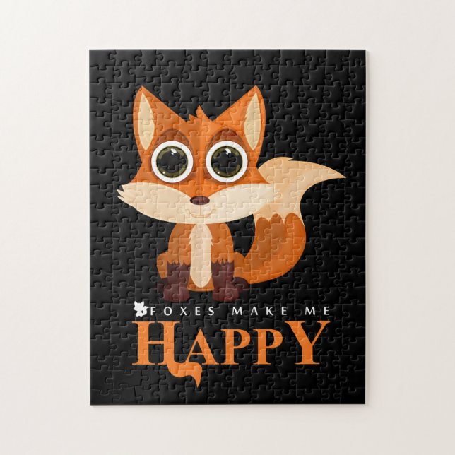 Quebra-cabeça Raposa Me Faz Feliz (Vertical)