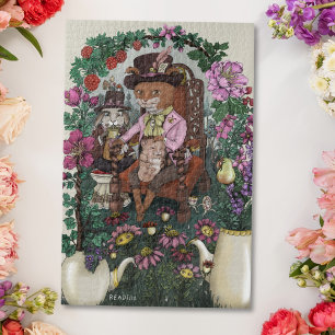 Quebra-cabeça Raposa Whimsic Mad Hatter Alice no País das Maravi