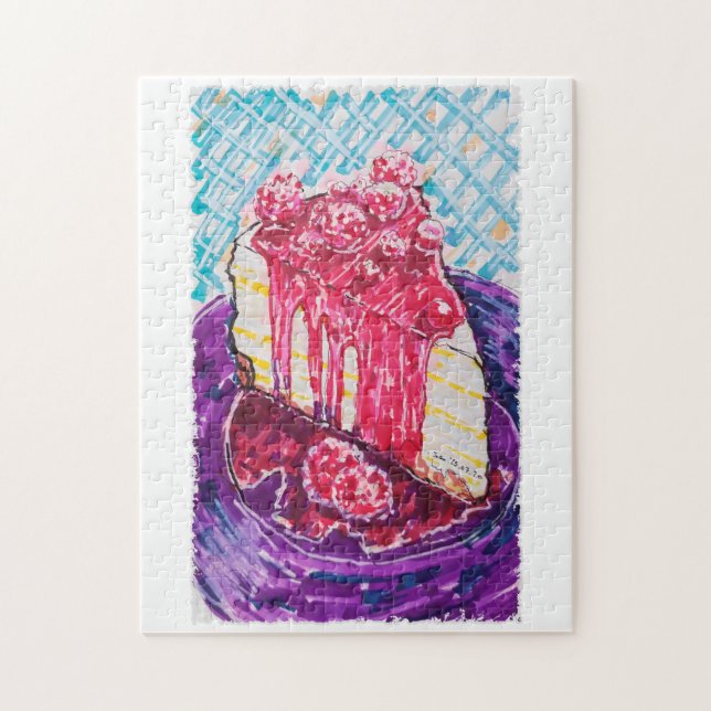 Quebra-cabeça Raspberry Cake (Vertical)