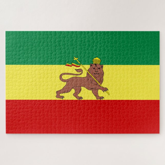 Quebra-cabeça Rastafarian Flag (Rastafarianism) (Rasta) (Horizontal)