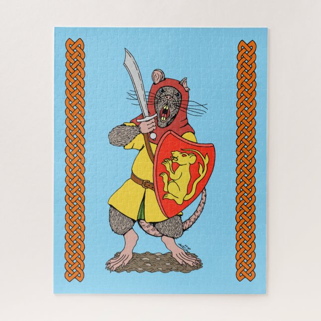 Quebra-cabeça Rato Guerreiro com Falchion (Vertical)