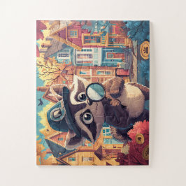 Quebra-cabeça Raton Laveur Détective - Puzzle Mystérieux