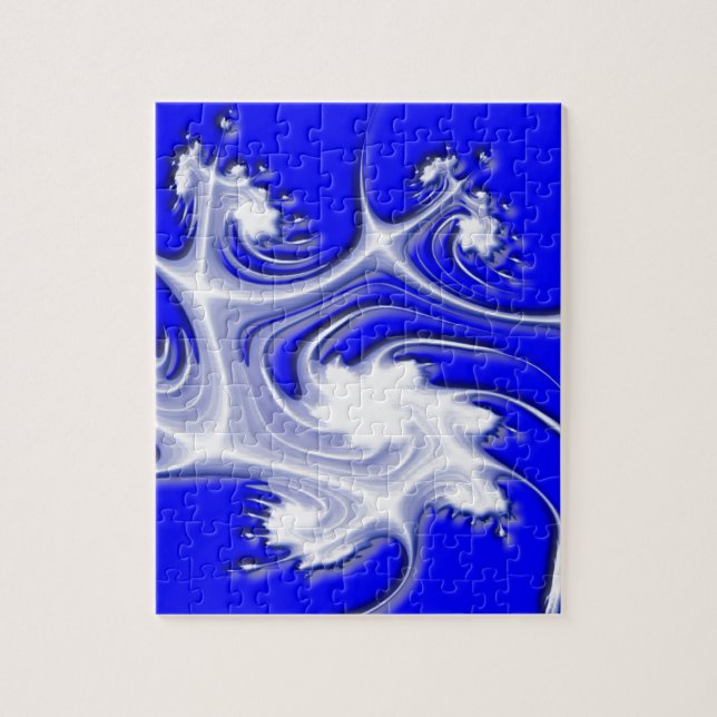 Quebra-cabeça real das flores do Fractal do gelo (Vertical)