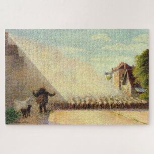 Quebra-cabeça Rebanho de Ovelhas (1888) por Camille Pissarro