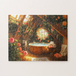 Quebra-cabeça Recanto Floral do Jardim de Rosas Spa Loft com Jac