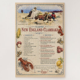 Quebra-cabeça Receita Tradicional de Clambake da Nova Inglaterra