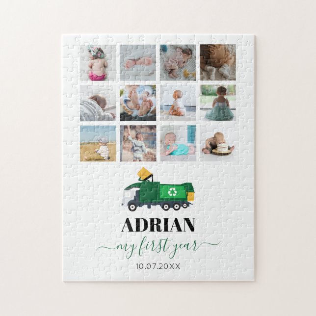 Quebra-cabeça Reciclagem Garbage Truck Baby Boy 1rua Ano Fotos (Vertical)