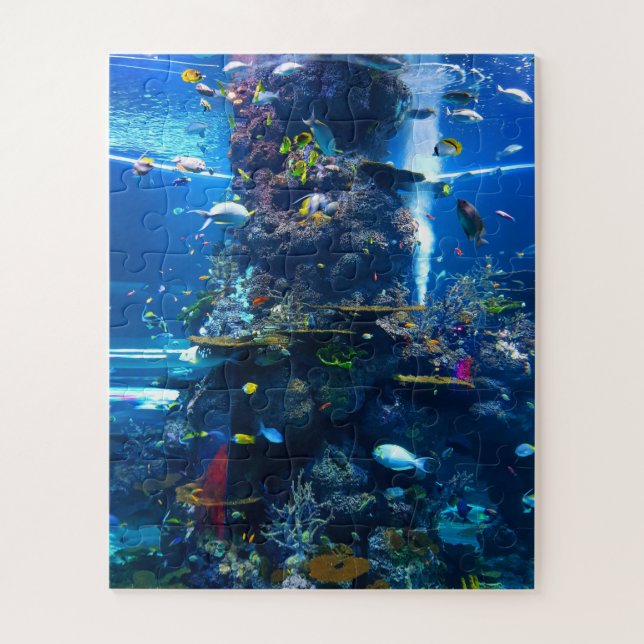 Quebra-cabeça Recife de Coral Vivo com Peixes (Vertical)