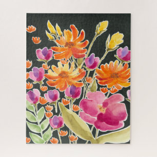 Quebra-cabeça Recolha esplêndida - Flores cor-de-rosa e laranja