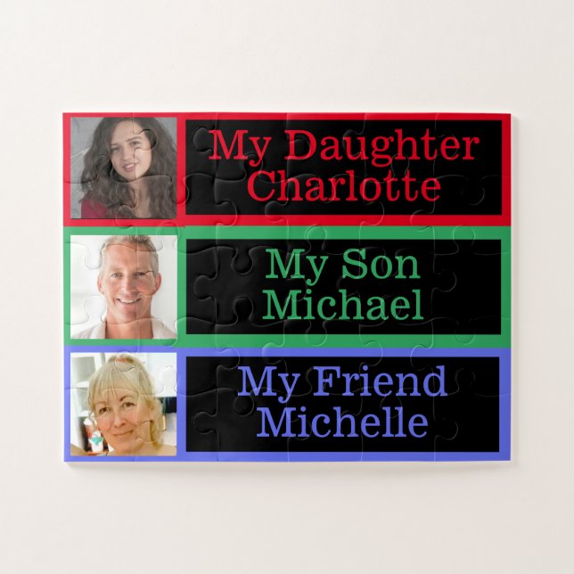 Quebra-cabeça Reconhecer Memória da Família Fotos Demência Alzhe (Horizontal)