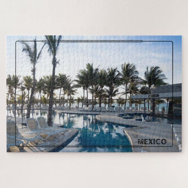 Quebra-cabeça Recurso de Piscina do México (Horizontal)