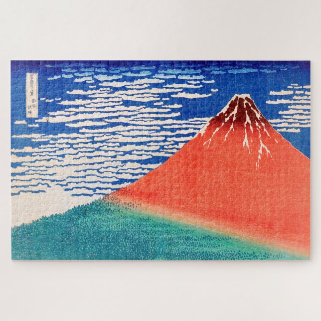 Quebra-cabeça Red Fuji | Hokusai | (Horizontal)