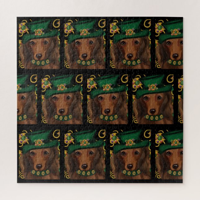 Quebra-cabeça Red Long Haired Dachshund (Vertical)