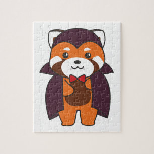 Quebra-cabeça Red Panda Halloween Vampiro do Diabo Gasto