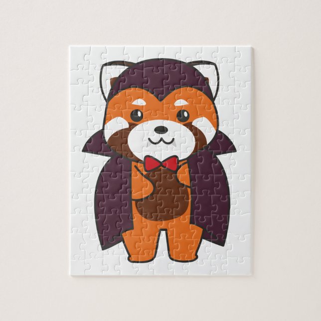 Quebra-cabeça Red Panda Halloween Vampiro do Diabo Gasto (Vertical)