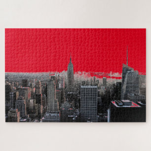 Quebra-cabeça Red Pop Art Nova Iorque de Manhattan