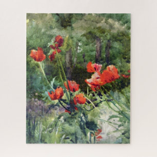 Quebra-cabeça Red Poppy Flowers (por Mildred Anne Butler)