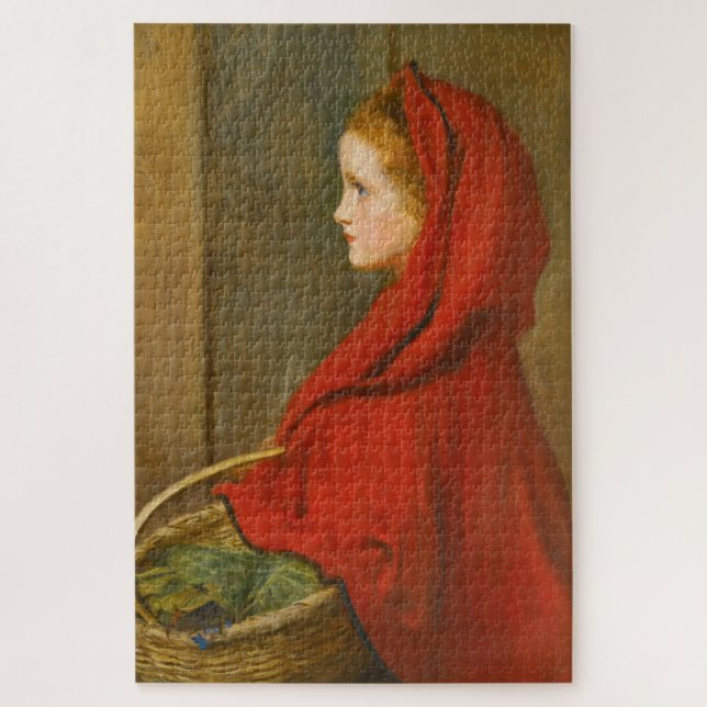 Quebra-cabeça Red Riding Hood (por John Everett Millais) (Vertical)