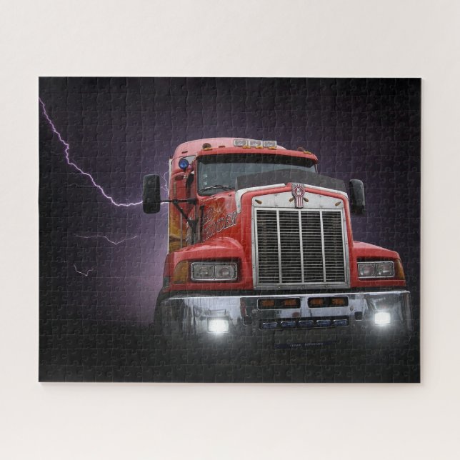 Quebra-cabeça Red Thunder KW Big Rig 18 Wheeler (Horizontal)