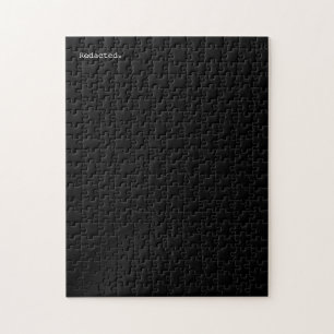 Quebra-cabeça Redacted Solid Black Funny