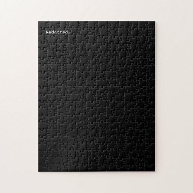 Quebra-cabeça Redacted | Solid Black Funny (Vertical)