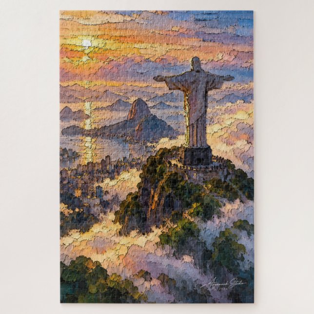 Quebra-cabeça Redentor Acima das Nuvens (Vertical)
