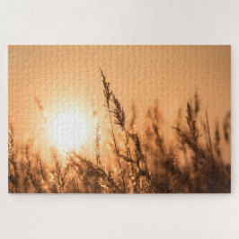 Quebra-cabeça Reed Sunset Nature Photo