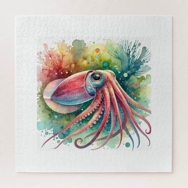 Quebra-cabeça Reef Squid 300824AREF112 - Watercolor (Vertical)