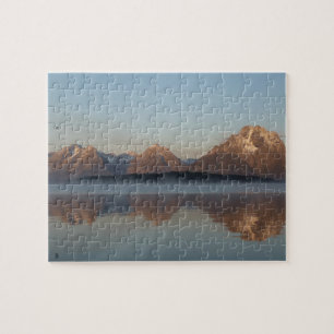Quebra-cabeça Reflexão sobre Jackson Lake Dam em Grand Teton Par