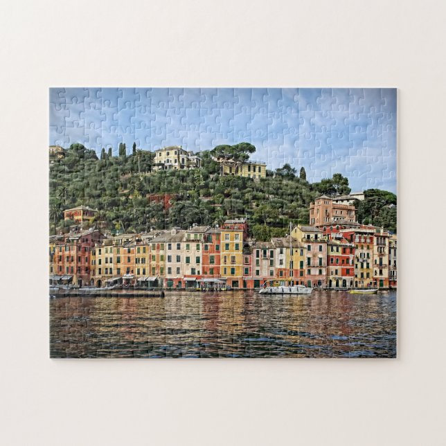 Quebra-cabeça Reflexão sobre o Portofino romântico - 11x14 - 252 (Horizontal)