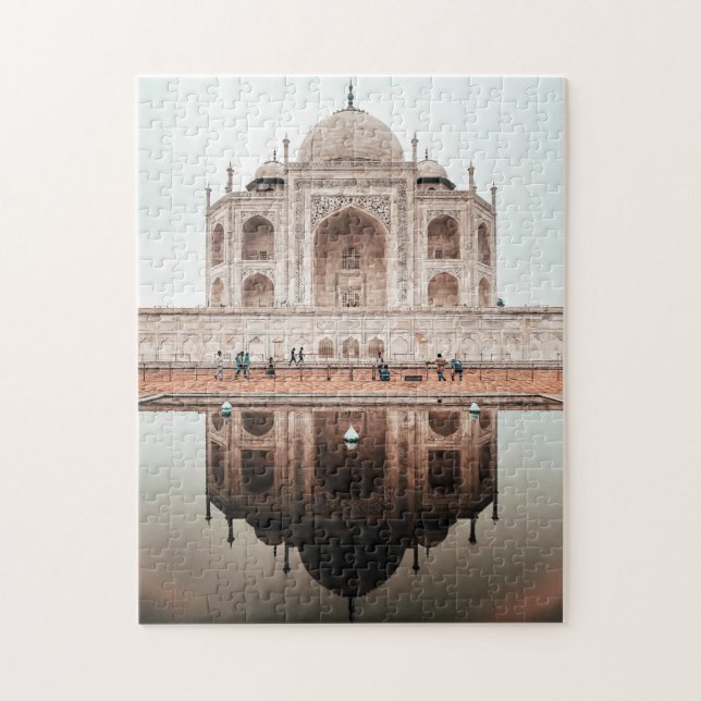 Quebra-cabeça Reflexo do Taj Mahal Índia Arquitetura (Vertical)