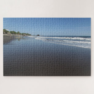 Quebra-cabeça reflexo na praia