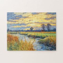 Quebra-cabeça Reflexões ao Sol no Rio Havel