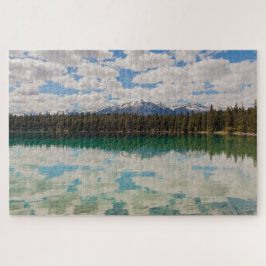 Quebra-cabeça Reflexões Cênicas do Lago Annette, Jasper NP, Cana