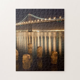 Quebra-cabeça Reflexões da noite da ponte da baía de Oakland