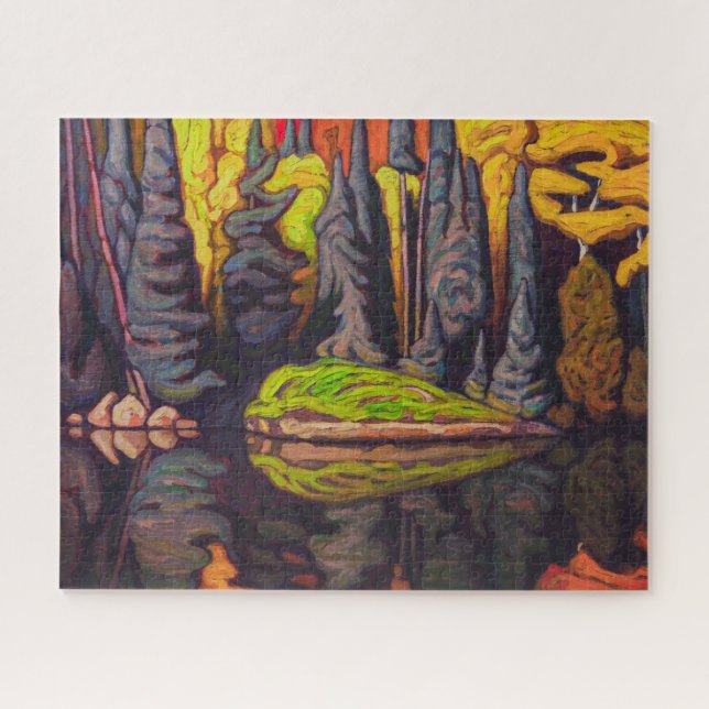 Quebra-cabeça Reflexões, lago de areia, Algoma | Lawren Harris | (Horizontal)