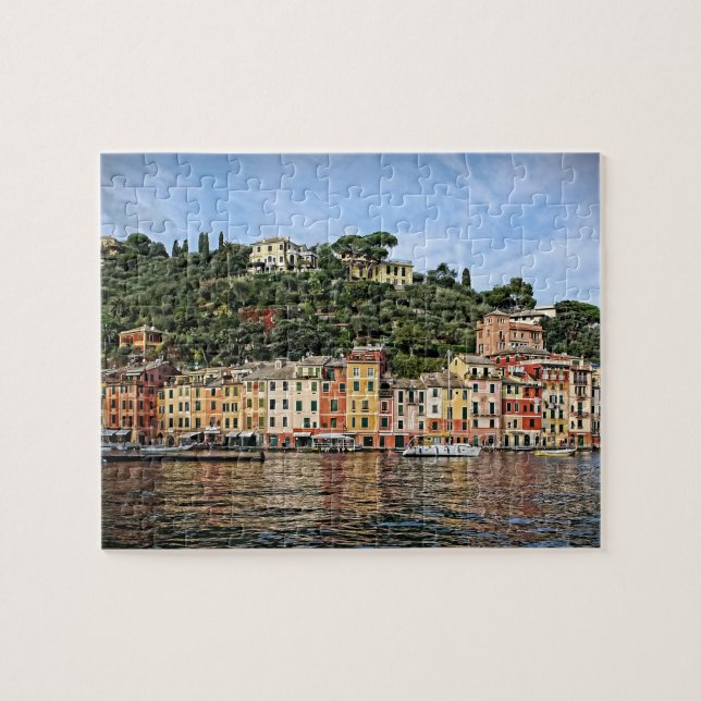 Quebra-cabeça Reflexões românticas em Portofino - 8x10 - PC 110 (Horizontal)