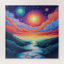 Reforma de Sala Colorida Arte de Paisagem Costeira