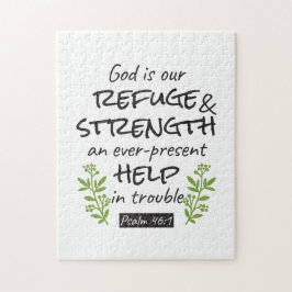 Quebra-cabeça Refúgio divino - Salmo 46:1 para conforto espiritu