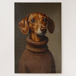 Quebra-cabeça Regal Dachshund em um Turtleneck